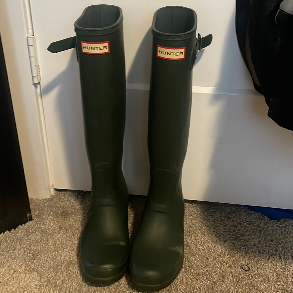 Green hunter boots